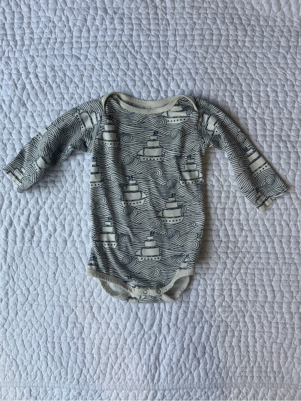 Winter Water Factory Onsie in *High Seas* Print